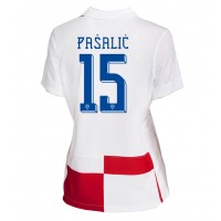 Croatia Mario Pasalic #15 Replica Home Shirt Ladies Euro 2024 Short Sleeve